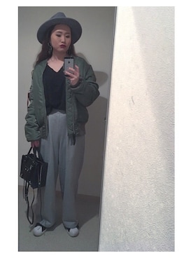 「CHEAP MONDAY（チープマンデイ）のアイテム（アクセサリー）」を使った、HONOKAさん（レディース・162cm）の秋コーディネート