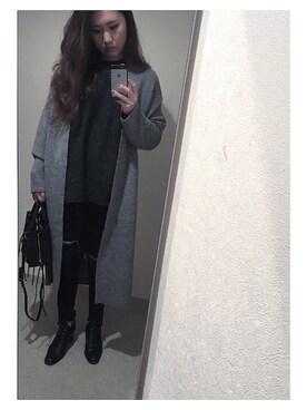 「BLACK BY MOUSSY（ブラックバイマウジー）のアイテム（その他アウター）」を使った、HONOKAさん（レディース・162cm）の秋コーディネート