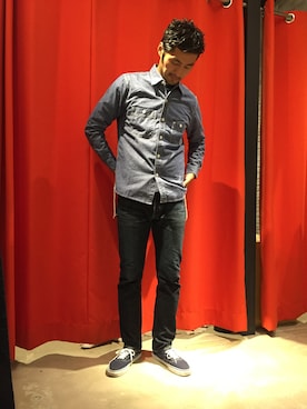 「Denime（ドゥニーム）のアイテム」を使った、ikezawaさん（メンズ・180cm）の秋コーディネート
