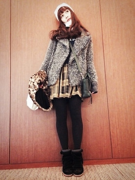 山野ゆりさん（レディース・161cm）の冬コーディネート