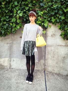 「BASQUINE（バスキーヌ）のアイテム」を使った、山野ゆりさん（レディース・161cm）の春コーディネート