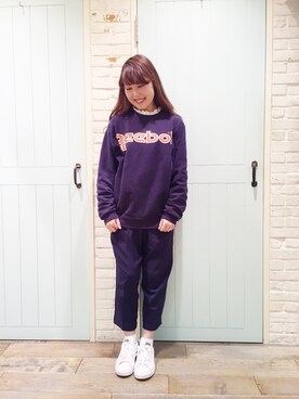 「スウェット×シャツ」｜MIYUKIさん（レディース・155cm）の冬コーディネート