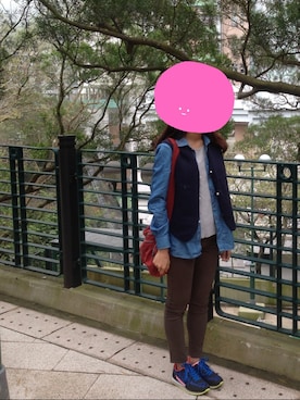 「MONKI（モンキ）のアイテム（スニーカー）」を使った、碧。bicさん（レディース・163cm）の冬コーディネート