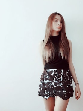 「アイテム（つなぎ/オールインワン）」を使った、Mさん（レディース・155cm）の冬コーディネート