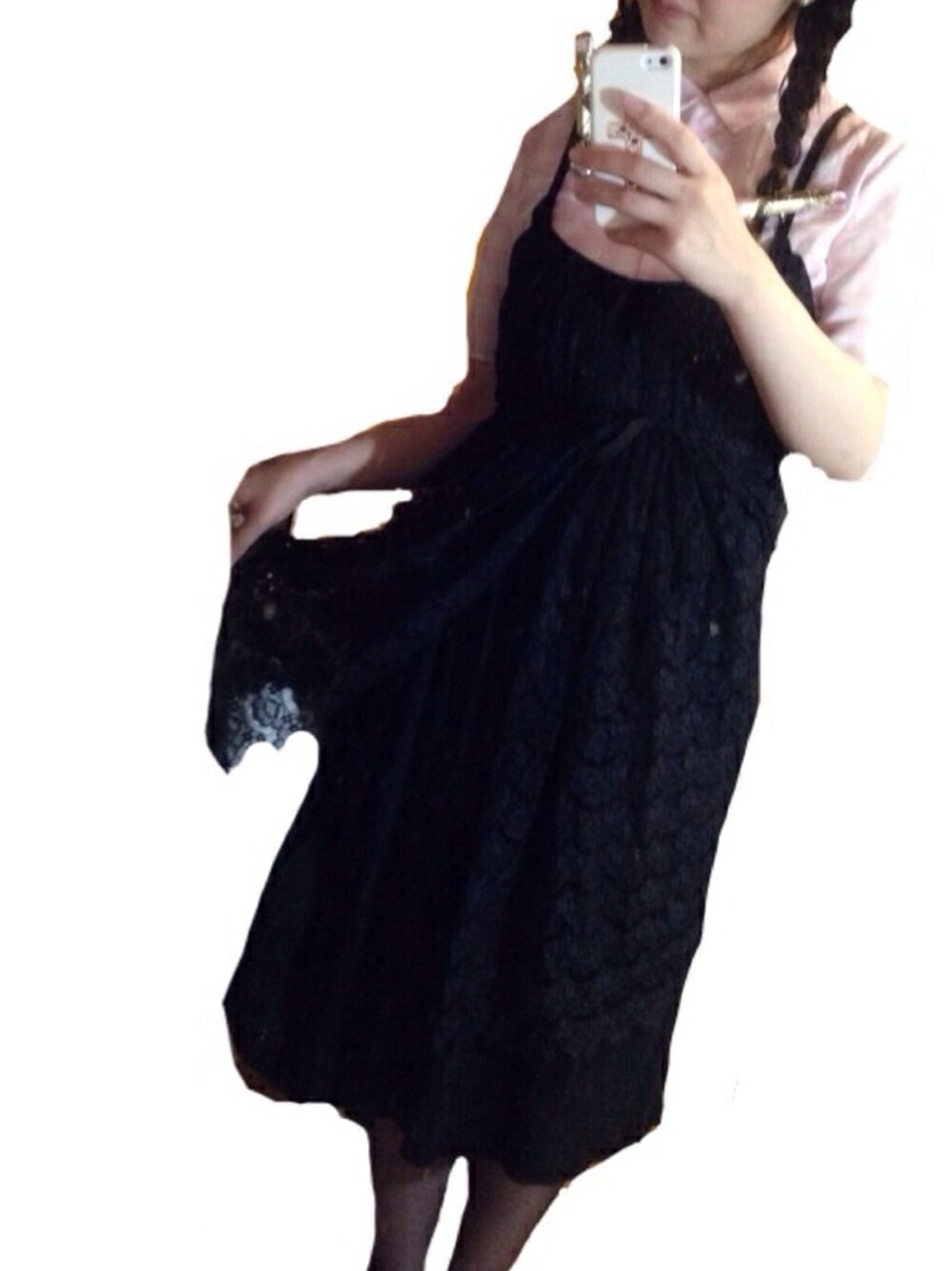 「thedress&co、ワンピース、ブラック、ドレス」｜「The Dress&Co. HIDEAKI SAKAGUCHIのアイテム（ワンピース、ブラック系）」を使った、aiさん（レディース・158cm）の夏コーディネートの1枚目の写真
