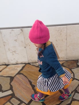 「Another Edition（アナザーエディション）のアイテム（帽子）」を使った、nonoさん（キッズ・90cm）の冬コーディネート