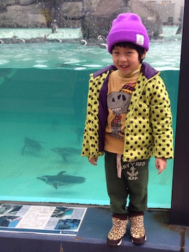 「Keikiii（ケイキィー）のアイテム」を使った、nonoさん（キッズ・110cm）の冬コーディネート