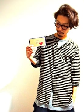 「ROBERT GELLER（ロバートゲラー）のアイテム（トップス）」を使った、shoushouさん（メンズ・170cm）の冬コーディネート