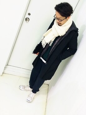 「CONVERSE（コンバース）のCONVERSE コンバース ジャック パーセル / JACK PURCEL（スニーカー）」を使った、shoushouさん（メンズ・170cm）の冬コーディネート
