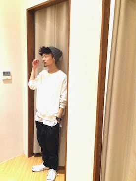 「DISCOVERED（ディスカバード）のアイテム（スウェット）」を使った、shoushouさん（メンズ・170cm）の冬コーディネート