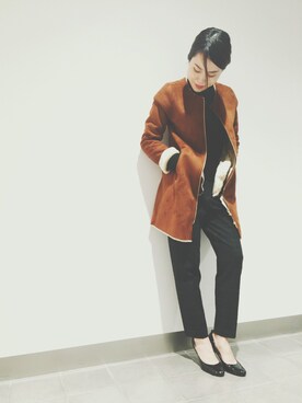 「URBAN RESEARCH Sonny Label（アーバンリサーチサニーレーベル）のアイテム（ムートンコート）」を使った、tammy♡さん（レディース・155cm）の秋コーディネート