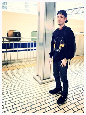 「GIVENCHY（ジバンシイ）のアイテム（パーカー）」を使った、YURI NAKAMURAさん（メンズ・172cm）の春コーディネート