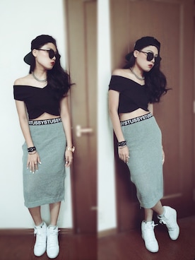 YURI NAKAMURAさん（レディース・158cm）の夏コーディネート