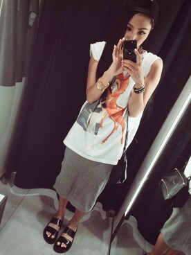 YURI NAKAMURAさん（レディース・158cm）の夏コーディネート