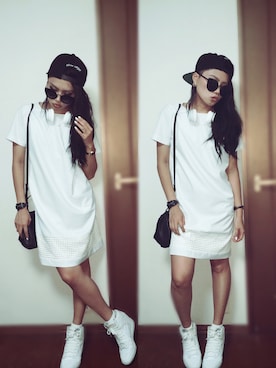 「GIVENCHY」｜「アイテム（ワンピース/ドレス）」を使った、YURI NAKAMURAさん（レディース・158cm）の夏コーディネート