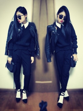 「GIVENCHY」｜「アイテム（その他）」を使った、YURI NAKAMURAさん（レディース・158cm）の冬コーディネート