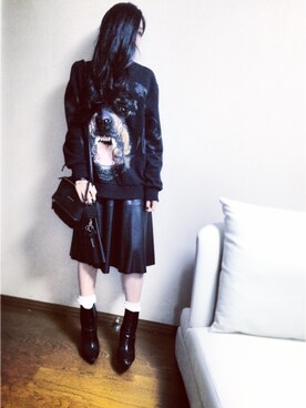 「Alexander Wang」｜「アイテム（スウェット）」を使った、YURI NAKAMURAさん（レディース・158cm）の冬コーディネート