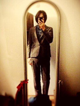 「HARE（ハレ）のアイテム（その他アウター、ブラウン系）」を使った、tomokiさん（メンズ・183cm）の春コーディネート