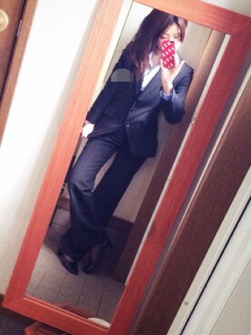 「スキッパーシャツ」｜「アイテム（セットアップ）」を使った、KaMioさん（レディース・151cm）の春コーディネート