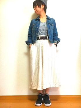 「NIKE（ナイキ）のNIKE/ナイキ グランドテラス 654495（スニーカー）」を使った、かみるさん（レディース・154cm）の春コーディネート