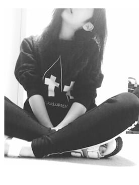 「VANILLADORNのアイテム（パーカー、ブラック系）」を使った、ふぅかまちょ。さん（レディース・150cm）の秋コーディネート