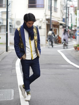 「NIRAME.CO（ニラメッコ）のアイテム（ジャケット/アウター）」を使った、NIRAME.COさん（メンズ・176cm）の冬コーディネート