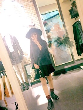 「stradivarius（ストラディバリウス）のアイテム（帽子）」を使った、catgoさん（レディース・160cm）の秋コーディネート