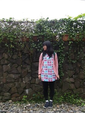 「The Herschel Supply Co. Brand（ハーシェルサプライ）のアイテム」を使った、Stefiさん（レディース・157cm）の夏コーディネート
