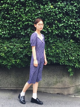 「OPAQUE（オペーク）のアイテム（シューズ）」を使った、阿久津ゆりえさん（レディース・167cm）の夏コーディネート