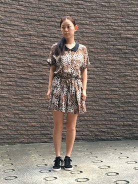 「OPENING CEREMONY（オープニングセレモニー）のアイテム（つなぎ/オールインワン）」を使った、阿久津ゆりえさん（レディース・167cm）の夏コーディネート