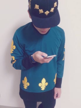 「40ozのアイテム」を使った、陳彥凱さん（メンズ・173cm）の夏コーディネート