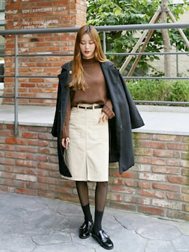 「オルチャンファッション」｜「アイテム（その他アウター）」を使った、luvluvme.jpさん（レディース・163cm）の秋コーディネート