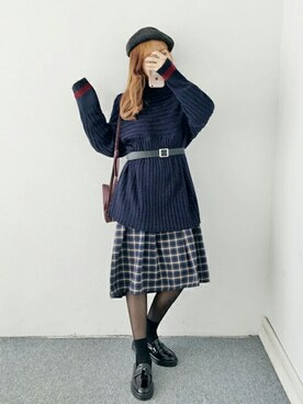 「オルチャンファッション」｜「アイテム（その他シューズ）」を使った、luvluvme.jpさん（レディース・158cm）の秋コーディネート