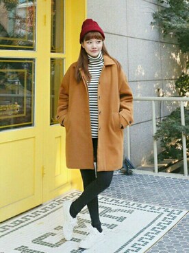 「オルチャンファッション」｜「アイテム（その他アウター）」を使った、luvluvme.jpさん（レディース・166cm）の秋コーディネート