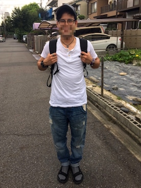 「お買い物」｜「アイテム（アナログ腕時計）」を使った、YASUさん（メンズ・172cm）の夏コーディネート