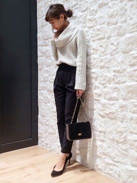 鐘ヶ江真由子さん（レディース・159cm）の冬コーディネート