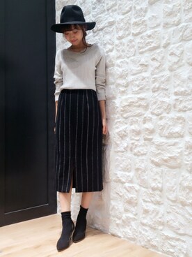 鐘ヶ江真由子さん（レディース・159cm）の冬コーディネート