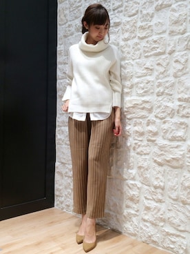 鐘ヶ江真由子さん(レディース・159cm)の冬コーディネート