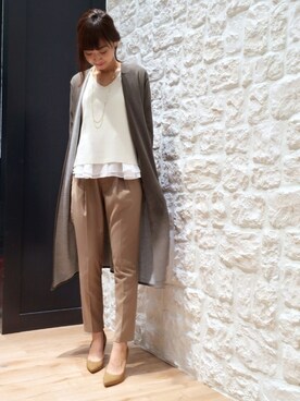 鐘ヶ江真由子さん(レディース・159cm)の秋コーディネート