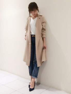 鐘ヶ江真由子さん（レディース・159cm）の春コーディネート