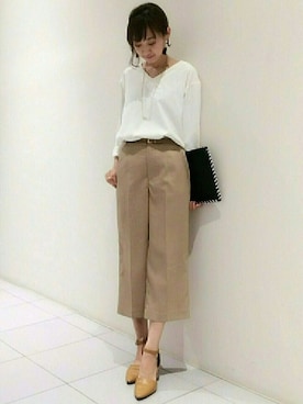 鐘ヶ江真由子さん（レディース・159cm）の春コーディネート