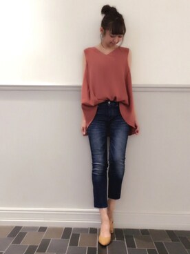 鐘ヶ江真由子さん（レディース・159cm）の夏コーディネート