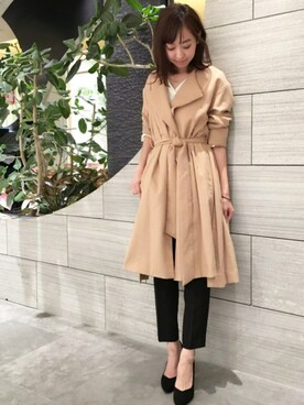 鐘ヶ江真由子さん（レディース・159cm）の秋コーディネート