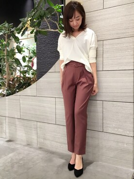 鐘ヶ江真由子さん（レディース・159cm）の秋コーディネート