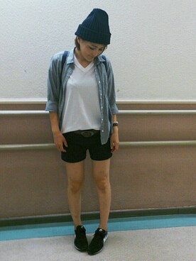 「パックT」｜「アイテム（帽子）」を使った、ayu.•*¨*•.¸¸♬さん（レディース・159cm）の夏コーディネート
