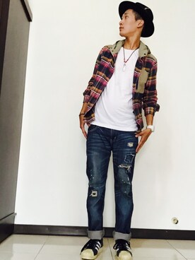 Goro S ゴローズ のネックレス ブラウン系 を使った人気ファッションコーディネート Wear