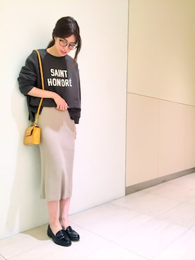 「アイテム（スウェット）」を使った、akane ohiraさん（レディース・163cm）の夏コーディネート