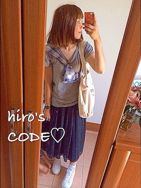 「メゾン キツネ(MAISON KITSUNE)」｜「アイテム（アクセサリー）」を使った、HIROMI  さん（レディース・162cm）の夏コーディネート