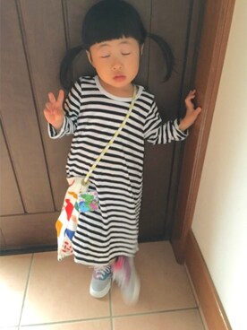 「bobochoses」｜「アイテム（ワンピース/ドレス）」を使った、HIROMI  さん（キッズ・90cm）の夏コーディネート
