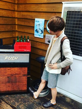 「URBAN RESEARCH（アーバンリサーチ）のアイテム（ジャケット/アウター、ベージュ系）」を使った、Nguyen Phatさん（メンズ）の秋コーディネート